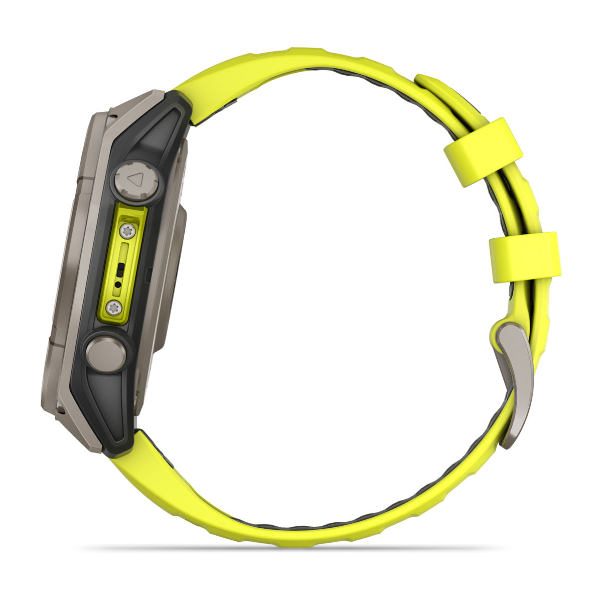 fēnix® 8 – 47 mm, Solar Sapphire, Titanium with Amp Yellow/Graphite Silicone Band