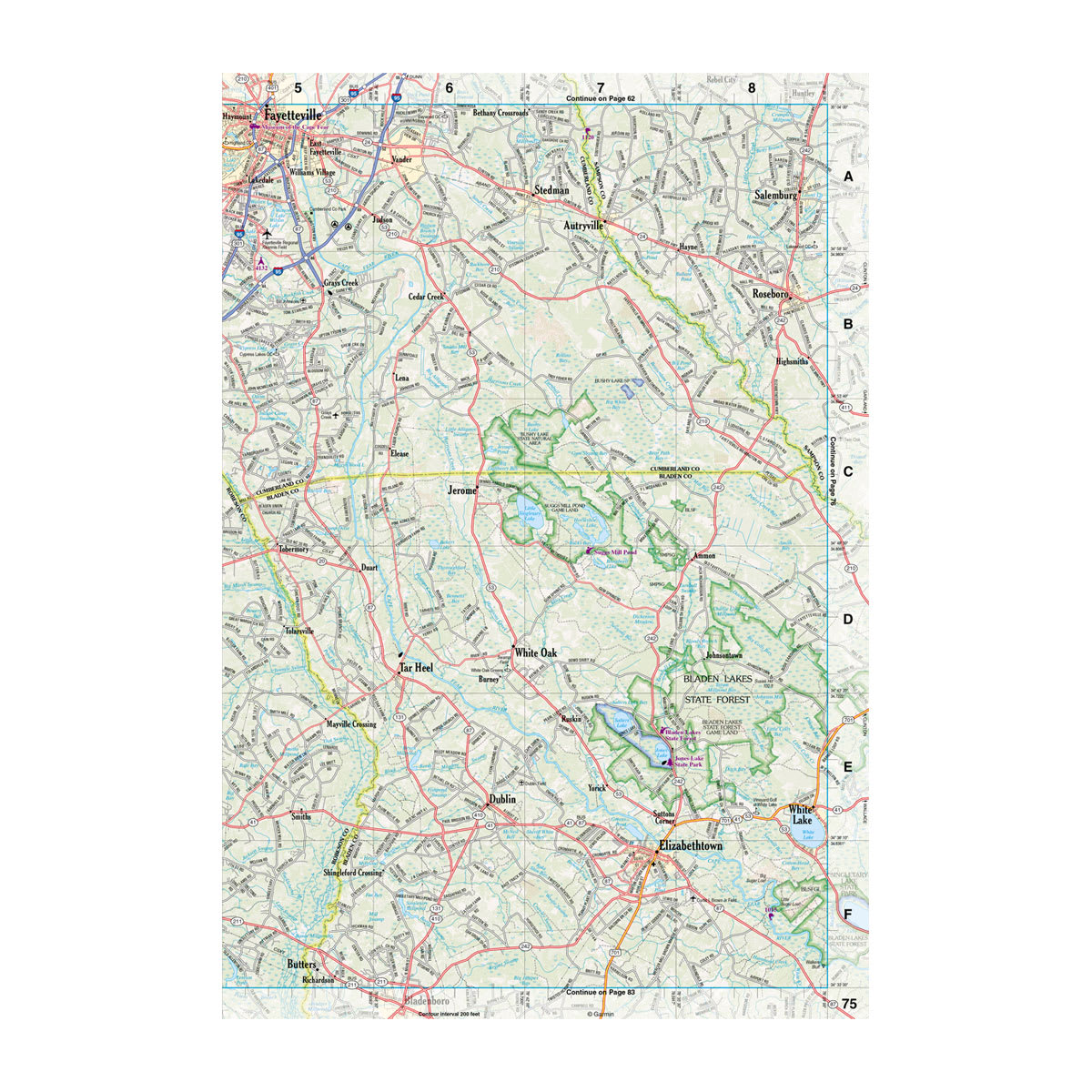 DeLorme® Atlas & Gazetteer Paper Maps North Carolina