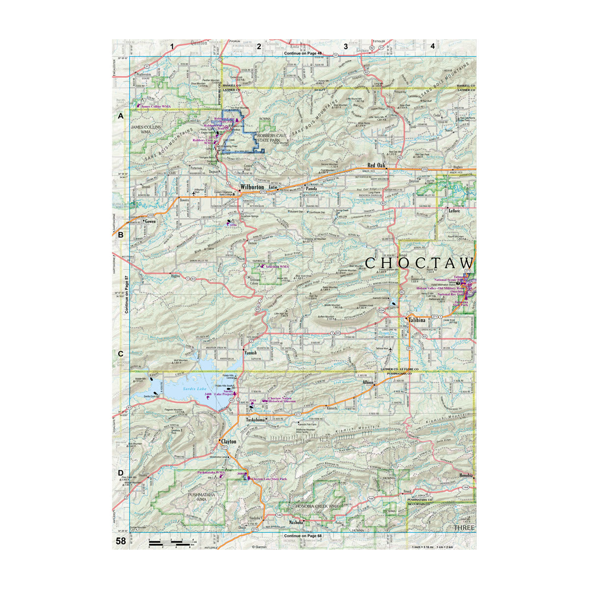 DeLorme® Atlas & Gazetteer Paper Maps Oklahoma