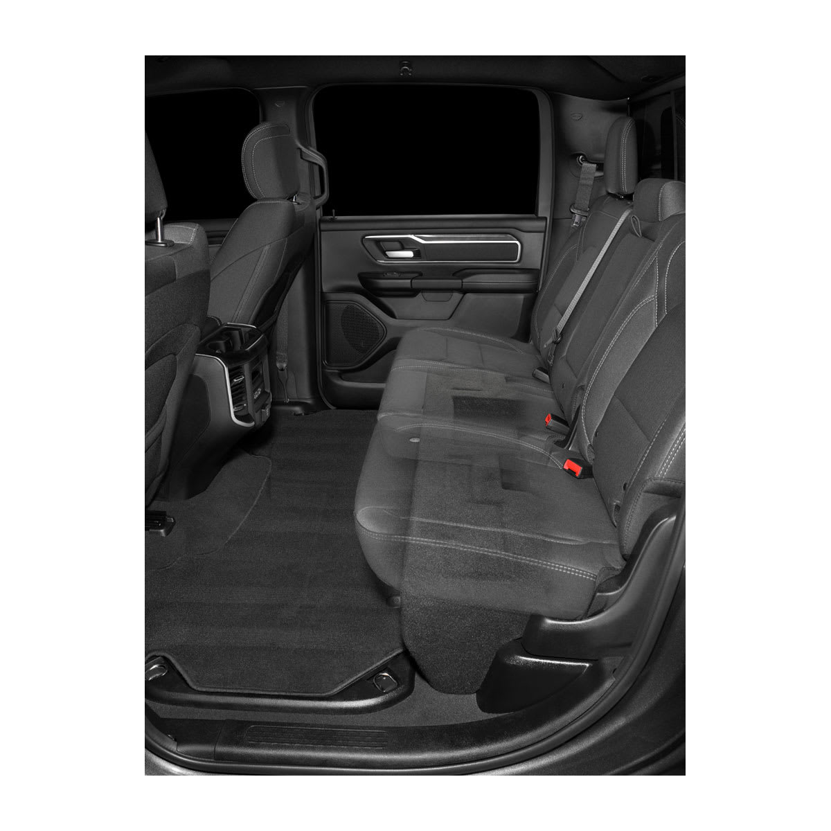 JL Audio Stealthbox® Enclosed Subwoofer for 2019-Up RAM 1500 Crew Cab Models with Fixed Rear Seat (SB-D-5GRAMCCF-12TW3)