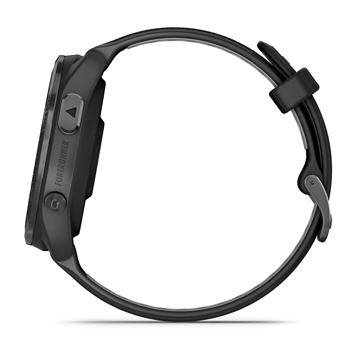 Forerunner® 965 Carbon Gray DLC Titanium Bezel with Black Case and Black/Powder Gray Silicone Band