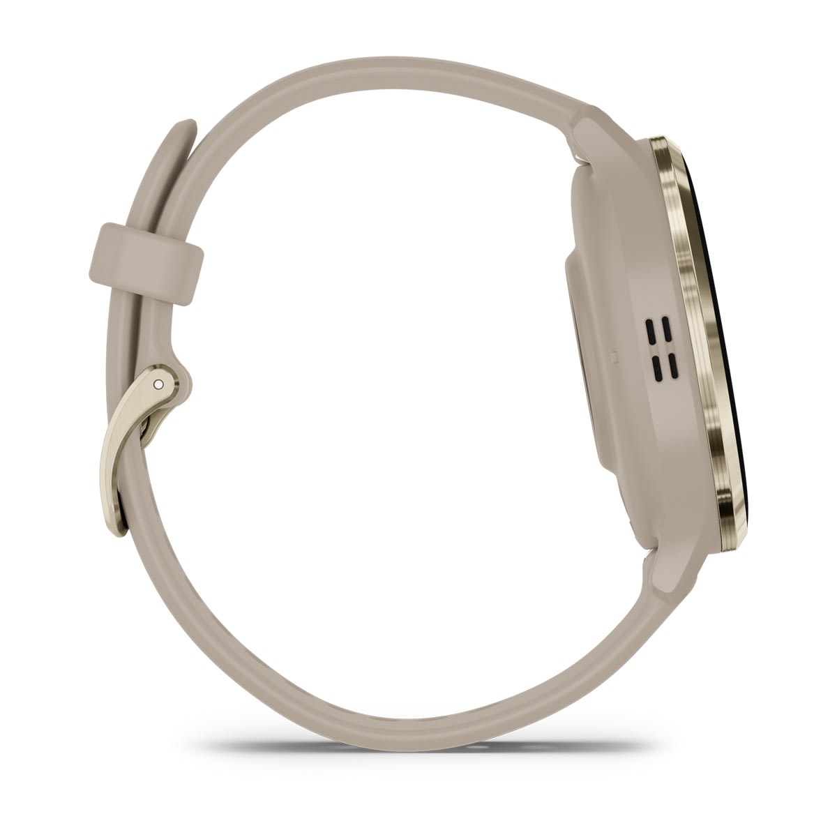 Venu® 3S Soft Gold Stainless Steel Bezel with French Gray Case and Silicone Band