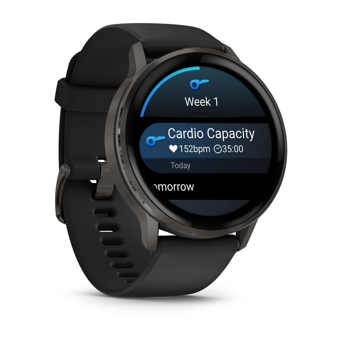 Venu® 4 – 45 mm Slate with Black Silicone Band