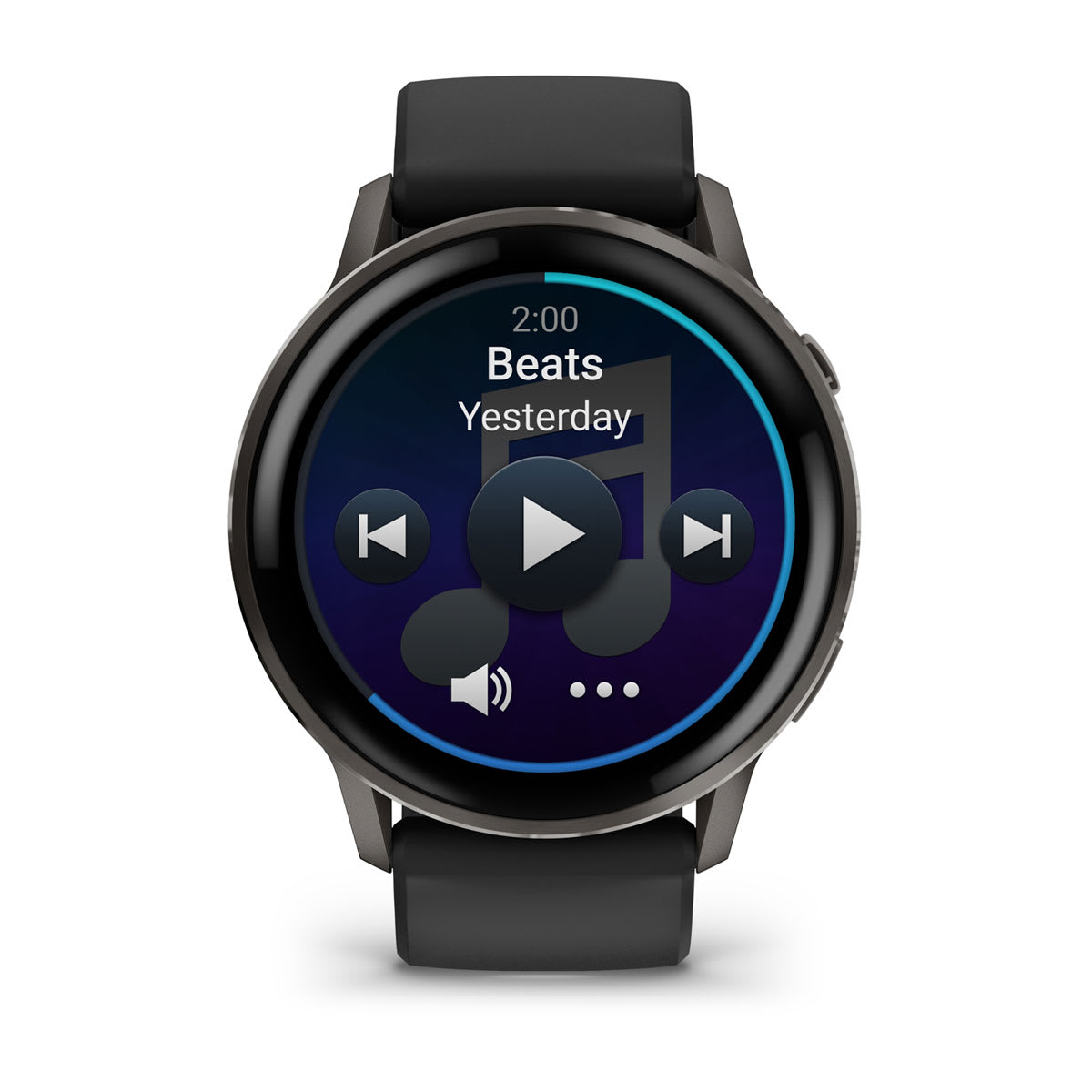Venu® 4 – 45 mm Slate with Black Silicone Band