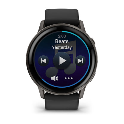 Venu® 4 – 45 mm Slate with Black Silicone Band