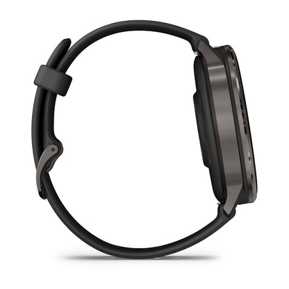 Venu® 4 – 45 mm Slate with Black Silicone Band
