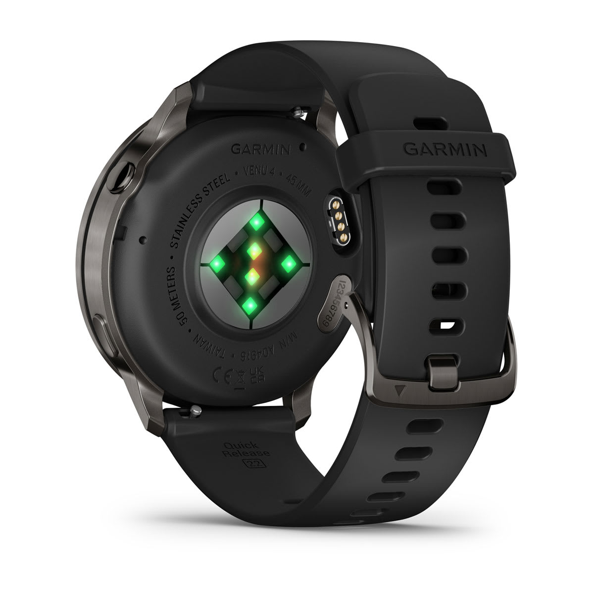 Venu® 4 – 45 mm Slate with Black Silicone Band