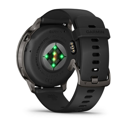 Venu® 4 – 45 mm Slate with Black Silicone Band