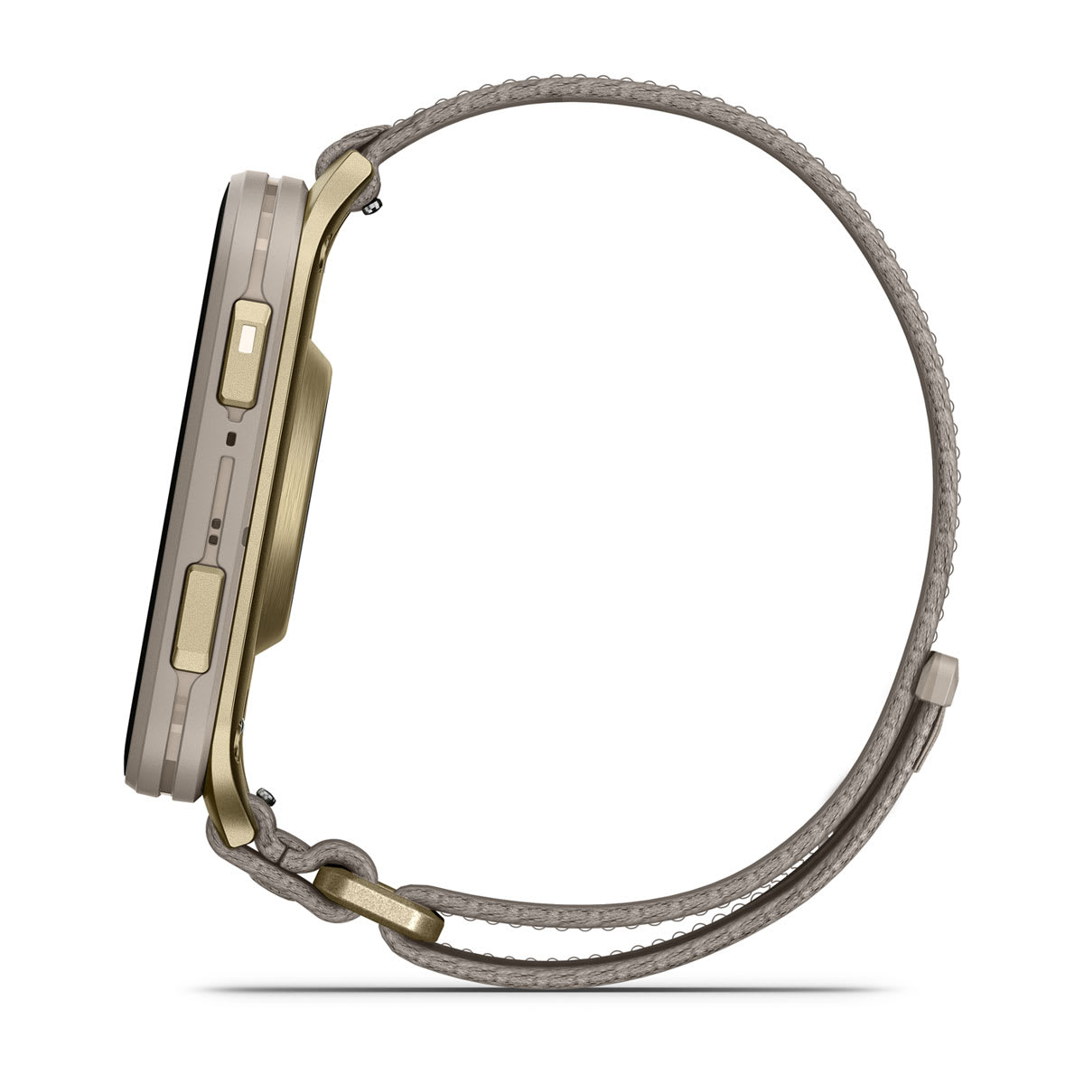 Venu® X1 Soft Gold with Titanium Caseback and French Gray Nylon Band