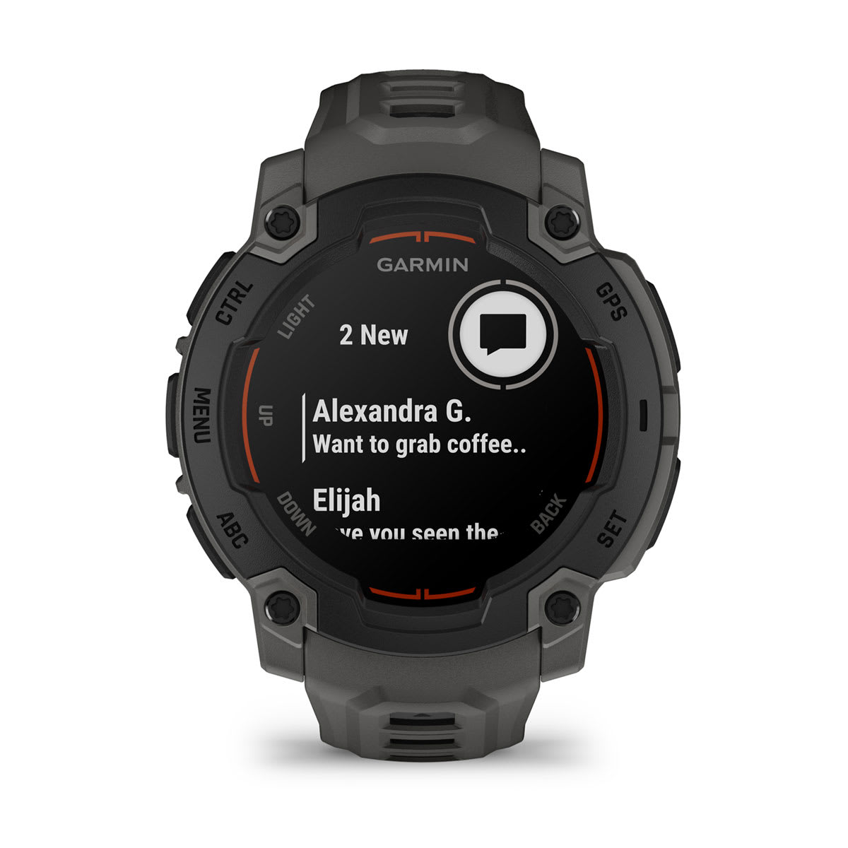Instinct® E – 45 mm Black with Charcoal Band
