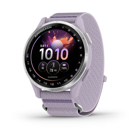 Approach® J1 Silver Aluminum Bezel with Lilac ComfortFit Fabric Band
