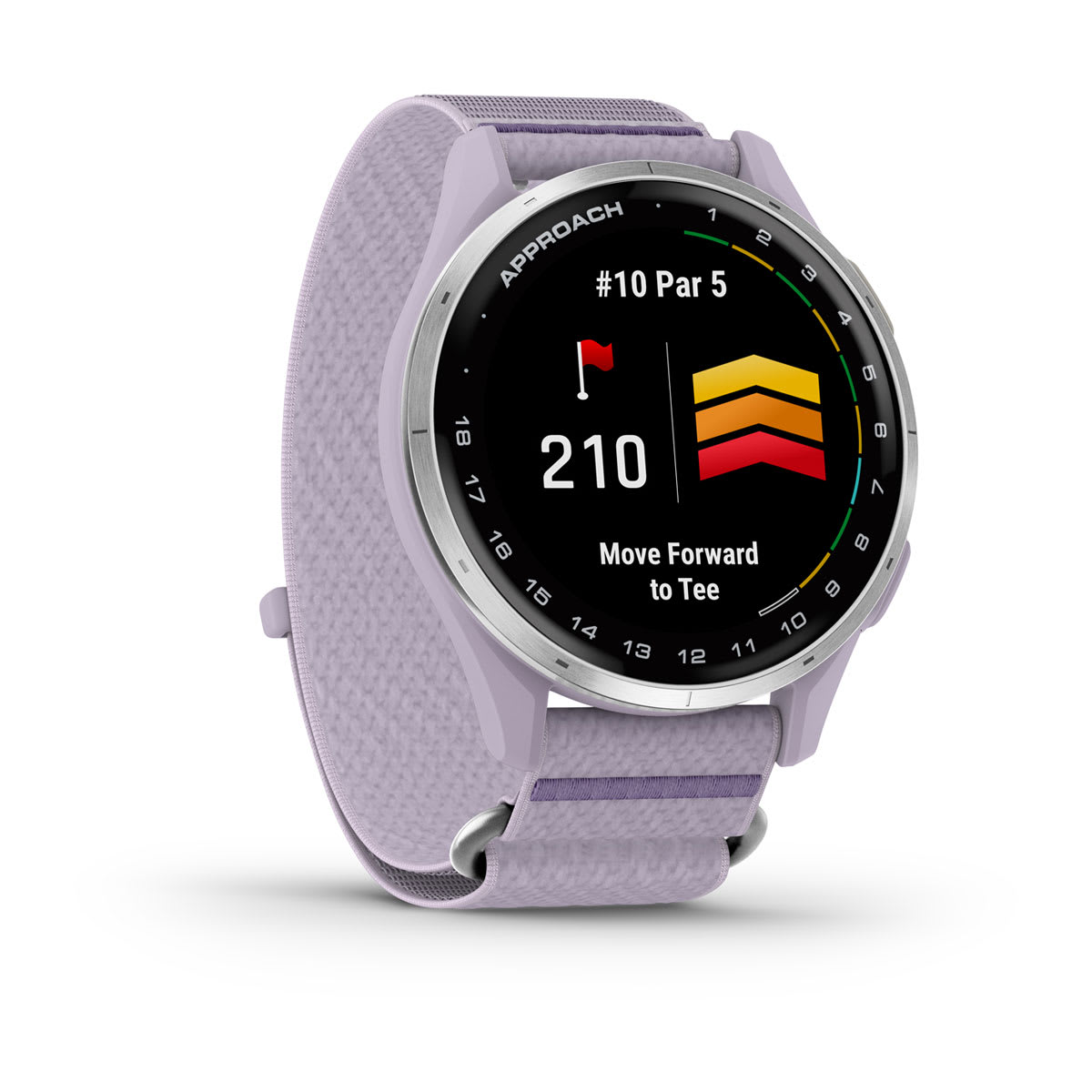 Approach® J1 Silver Aluminum Bezel with Lilac ComfortFit Fabric Band