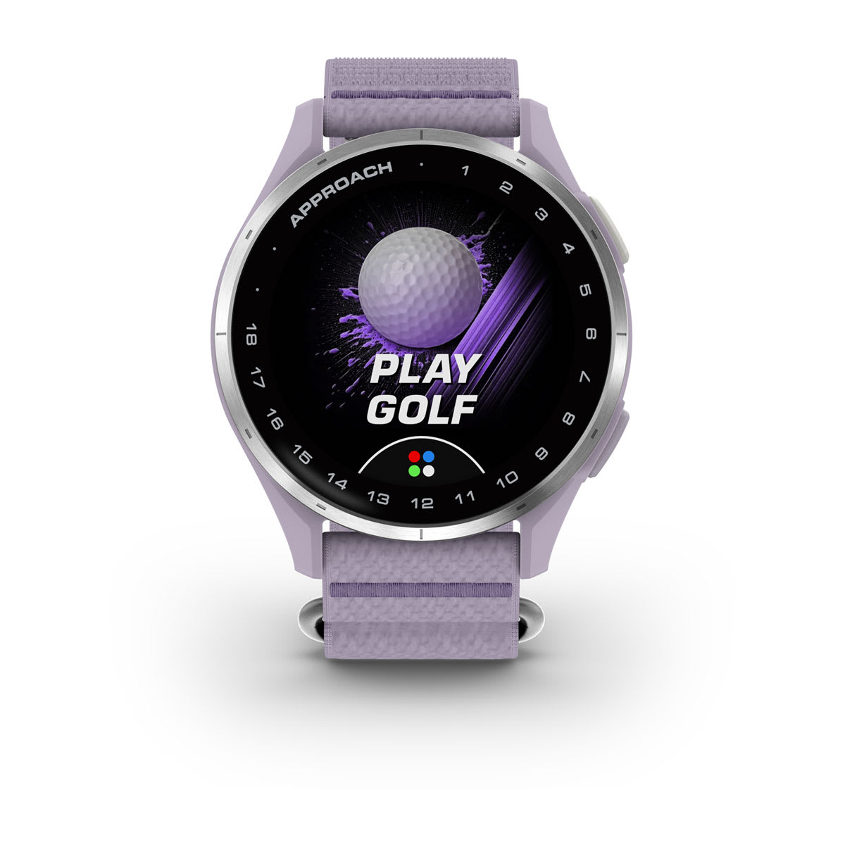 Approach® J1 Silver Aluminum Bezel with Lilac ComfortFit Fabric Band