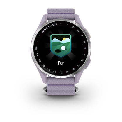 Approach® J1 Silver Aluminum Bezel with Lilac ComfortFit Fabric Band