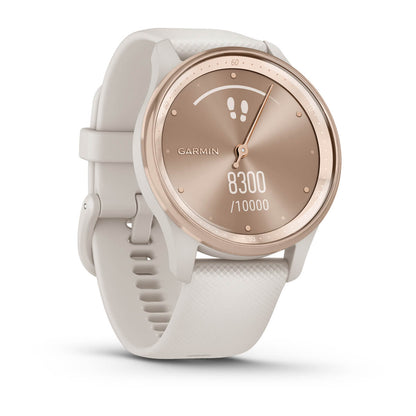 vívomove® Trend Peach Gold Stainless Steel Bezel with Ivory Case and Silicone Band