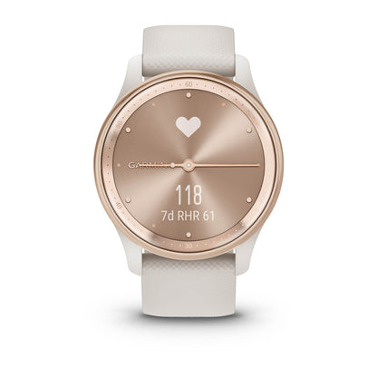 vívomove® Trend Peach Gold Stainless Steel Bezel with Ivory Case and Silicone Band