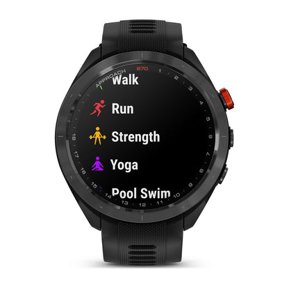 Approach® S70 - 47 mm Black/Red Ceramic Bezel with Black Silicone Band