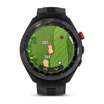 Approach® S70 - 47 mm Black/Red Ceramic Bezel with Black Silicone Band