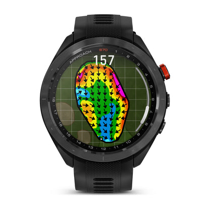 Approach® S70 - 47 mm Black/Red Ceramic Bezel with Black Silicone Band