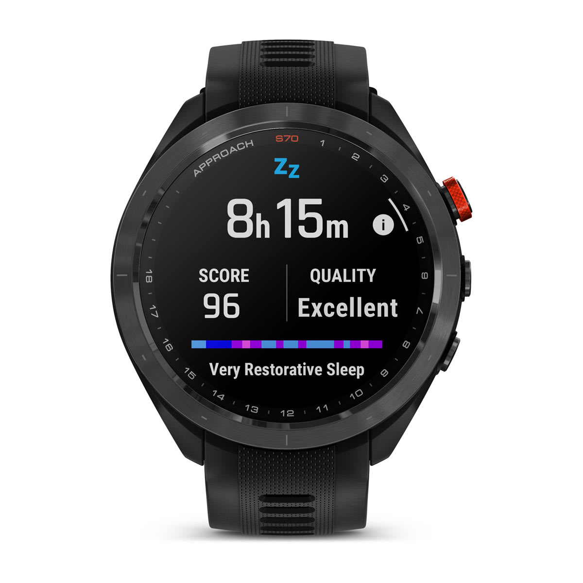 Approach® S70 - 47 mm Black/Red Ceramic Bezel with Black Silicone Band