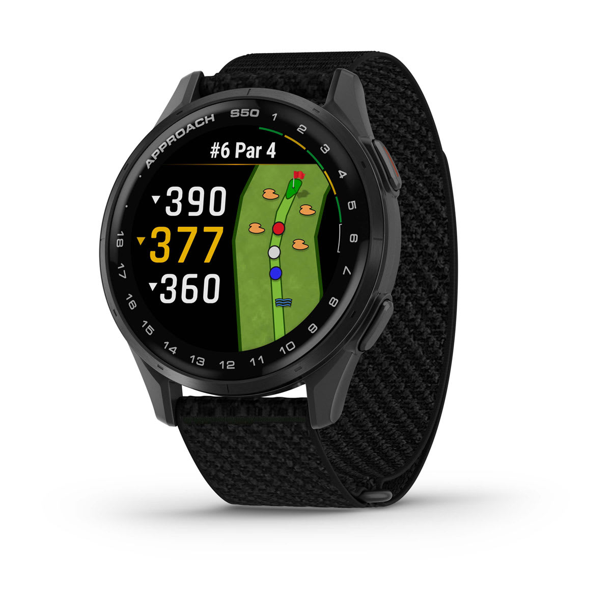 Approach® S50 Slate Aluminum Bezel with Black ComfortFit Nylon Band