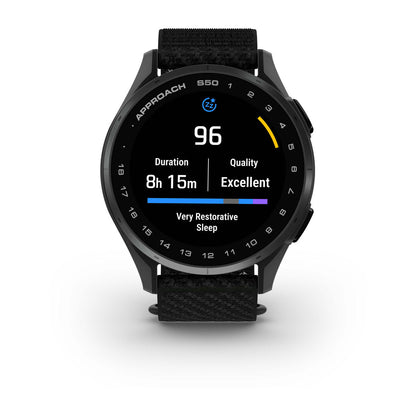 Approach® S50 Slate Aluminum Bezel with Black ComfortFit Nylon Band
