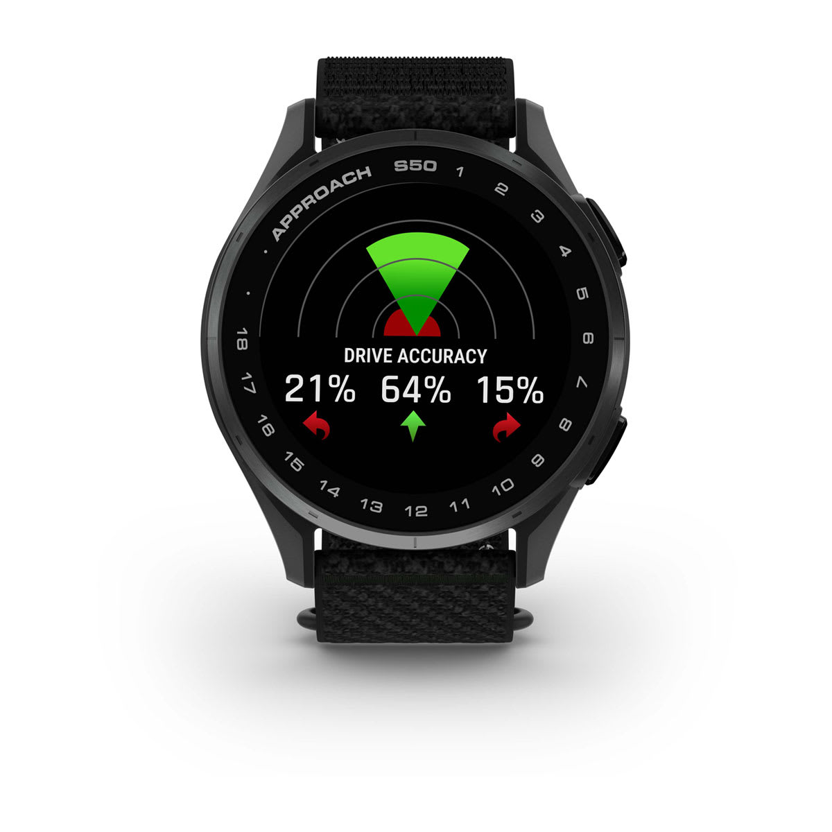 Approach® S50 Slate Aluminum Bezel with Black ComfortFit Nylon Band