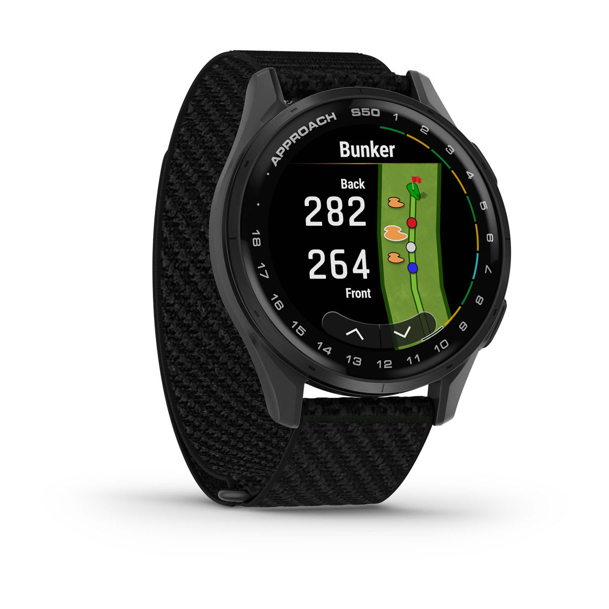 Approach® S50 Slate Aluminum Bezel with Black ComfortFit Nylon Band