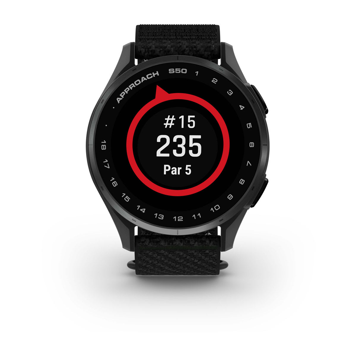 Approach® S50 Slate Aluminum Bezel with Black ComfortFit Nylon Band