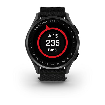 Approach® S50 Slate Aluminum Bezel with Black ComfortFit Nylon Band