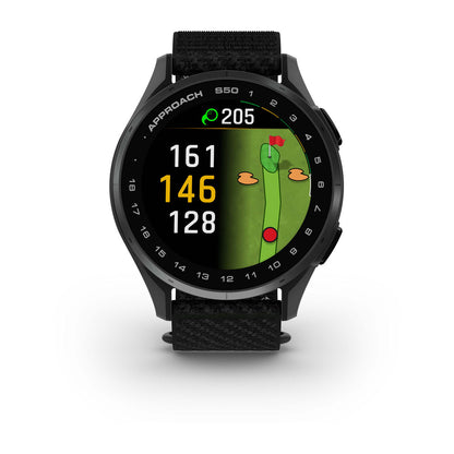 Approach® S50 Slate Aluminum Bezel with Black ComfortFit Nylon Band