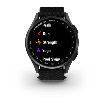Approach® S50 Slate Aluminum Bezel with Black ComfortFit Nylon Band