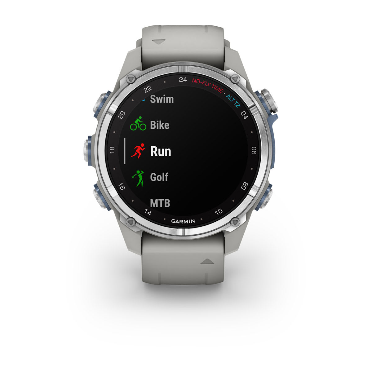 Descent™ Mk3 – 43 mm Stainless Steel with Fog Gray Silicone Band