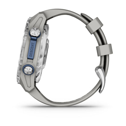 Descent™ Mk3 – 43 mm Stainless Steel with Fog Gray Silicone Band
