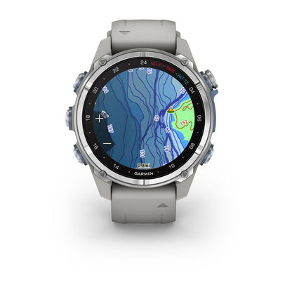 Descent™ Mk3 – 43 mm Stainless Steel with Fog Gray Silicone Band