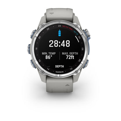Descent™ Mk3 – 43 mm Stainless Steel with Fog Gray Silicone Band
