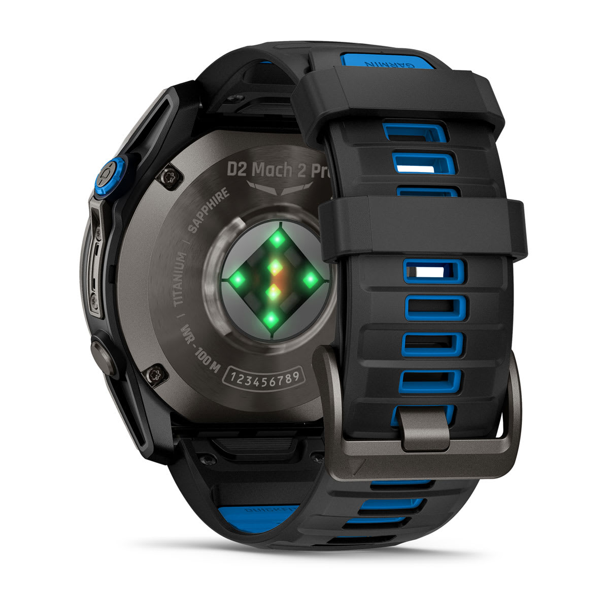 D2™ Mach 2 Pro Carbon Gray DLC Titanium with Chestnut Leather Band