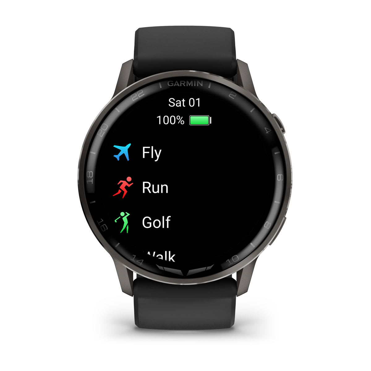 D2™ Air X15 Slate with Black Silicone Band
