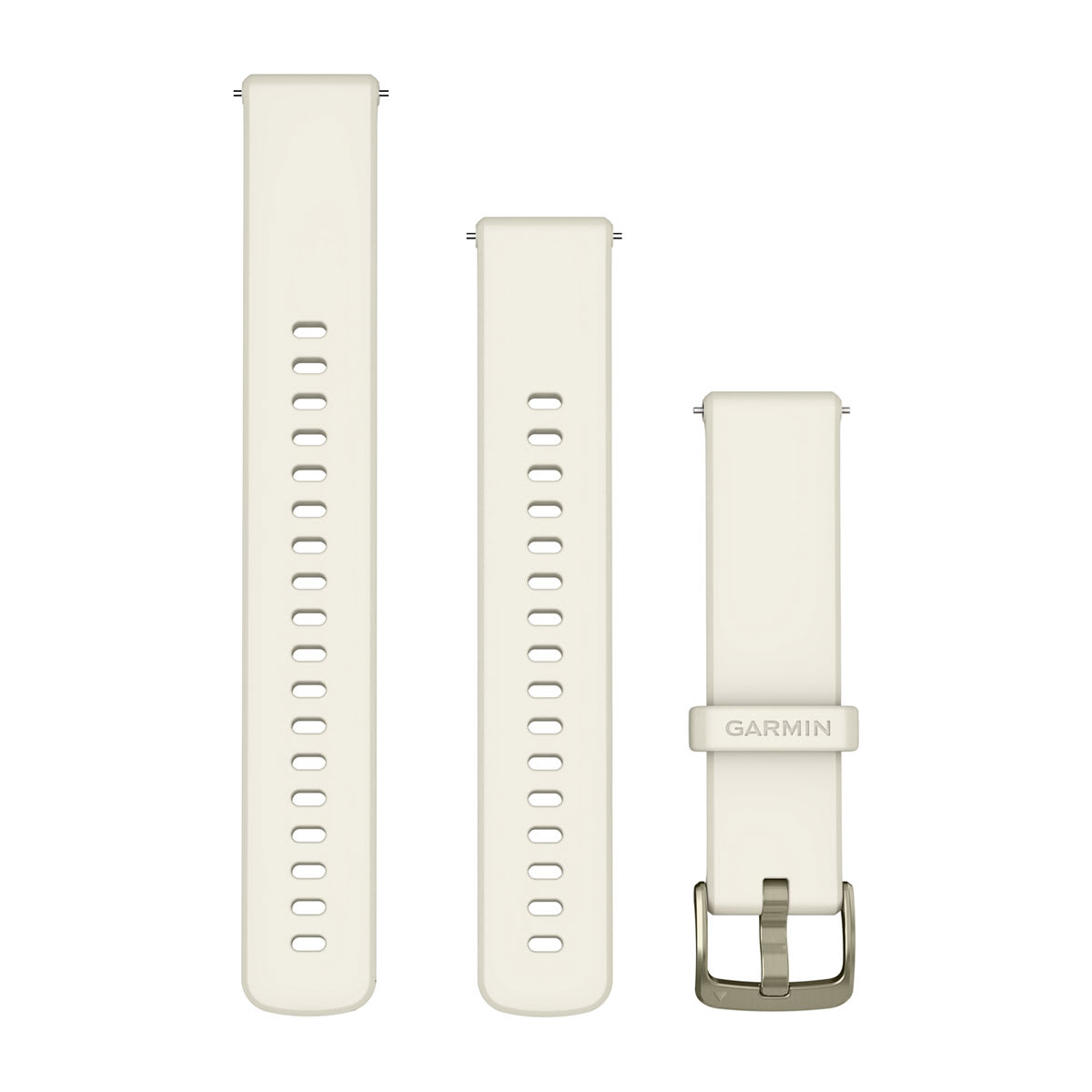 Quick Release Bands (18 mm) Bone Silicone with Lunar Gold Hardware