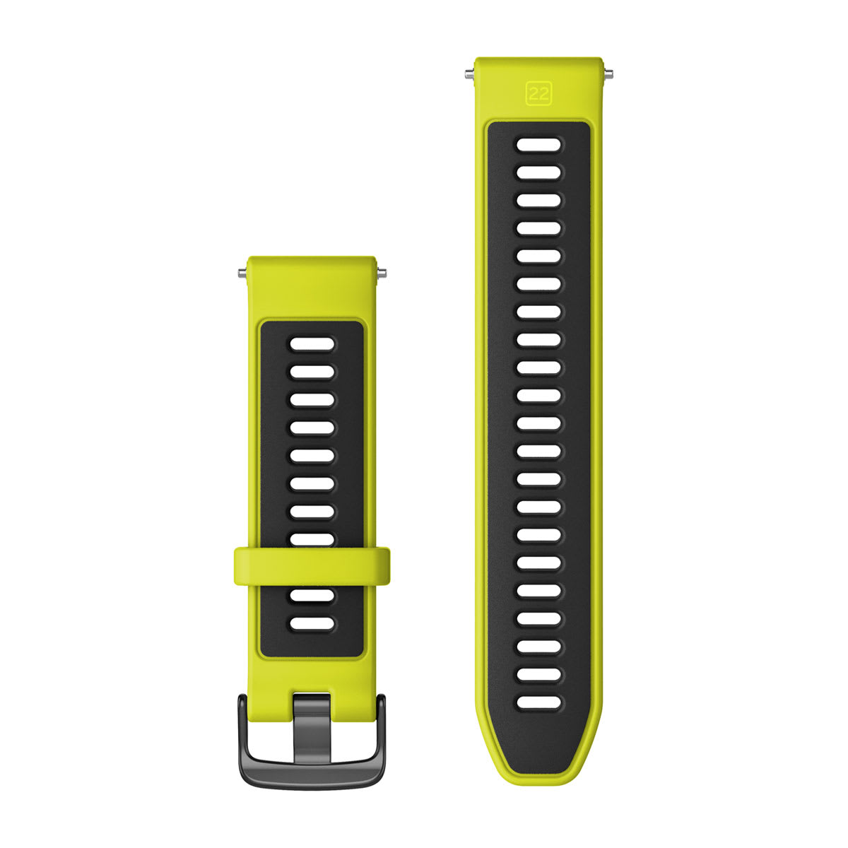 Forerunner® Watch Bands (22 mm) (Forerunner® 955) Amp Yellow/Black with Slate Hardware