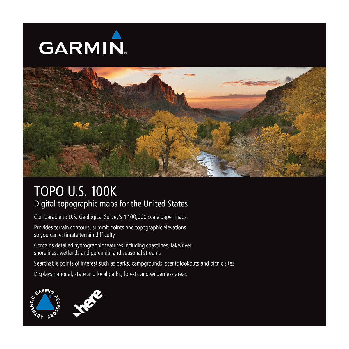 TOPO US 100K microSD™/SD™ card