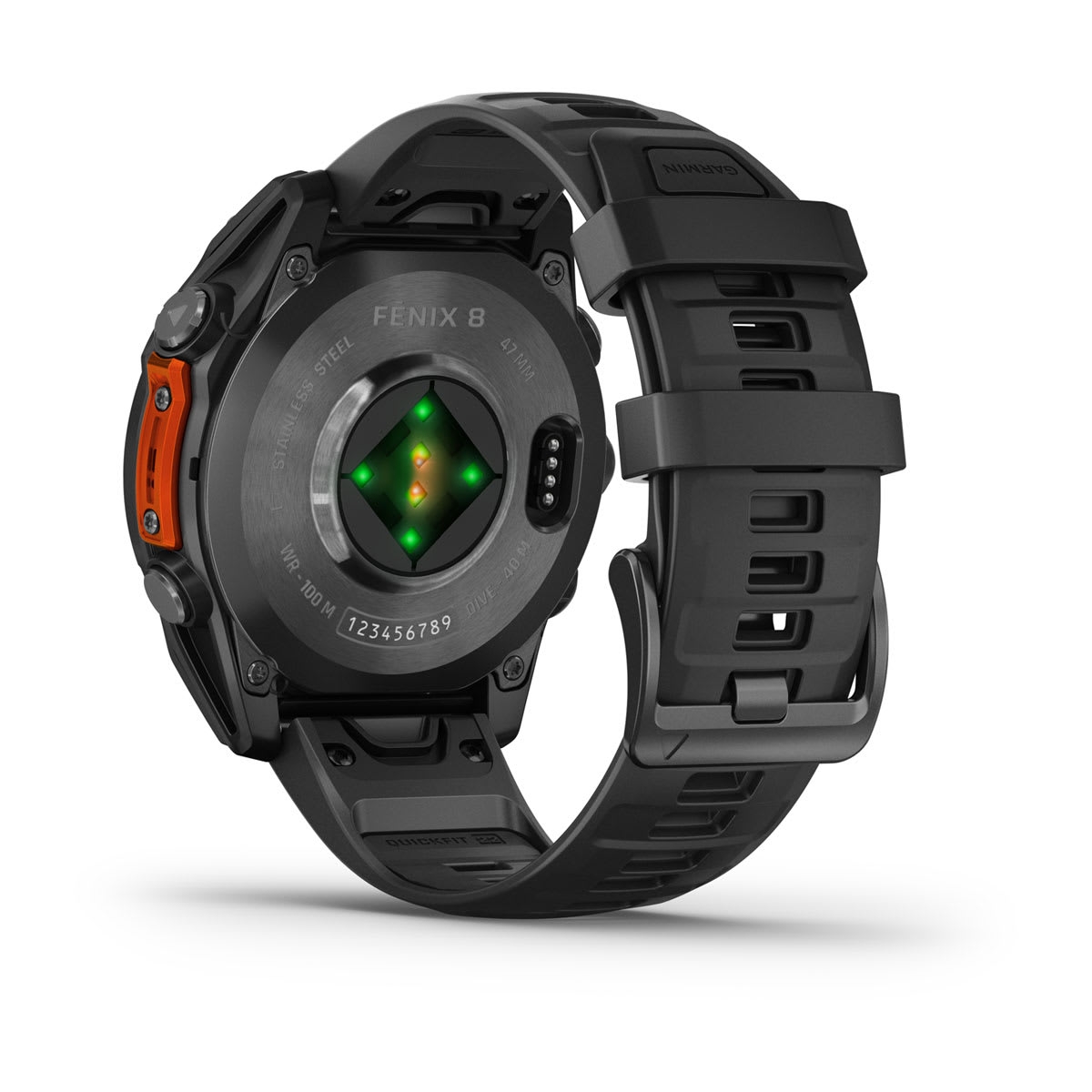 fēnix® 8 – 47 mm, AMOLED Slate Gray with Black Silicone Band