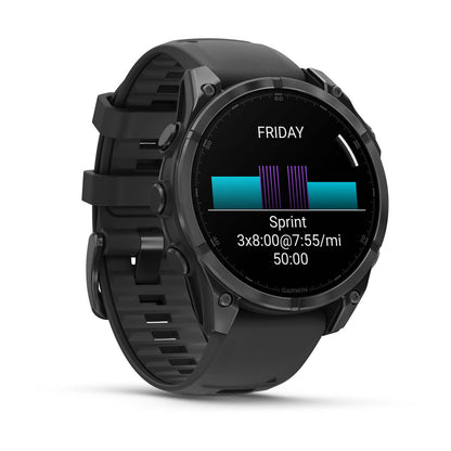 fēnix® 8 – 47 mm, AMOLED Slate Gray with Black Silicone Band
