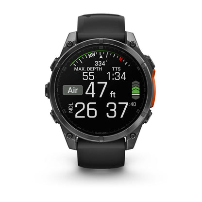 fēnix® 8 – 47 mm, AMOLED Slate Gray with Black Silicone Band