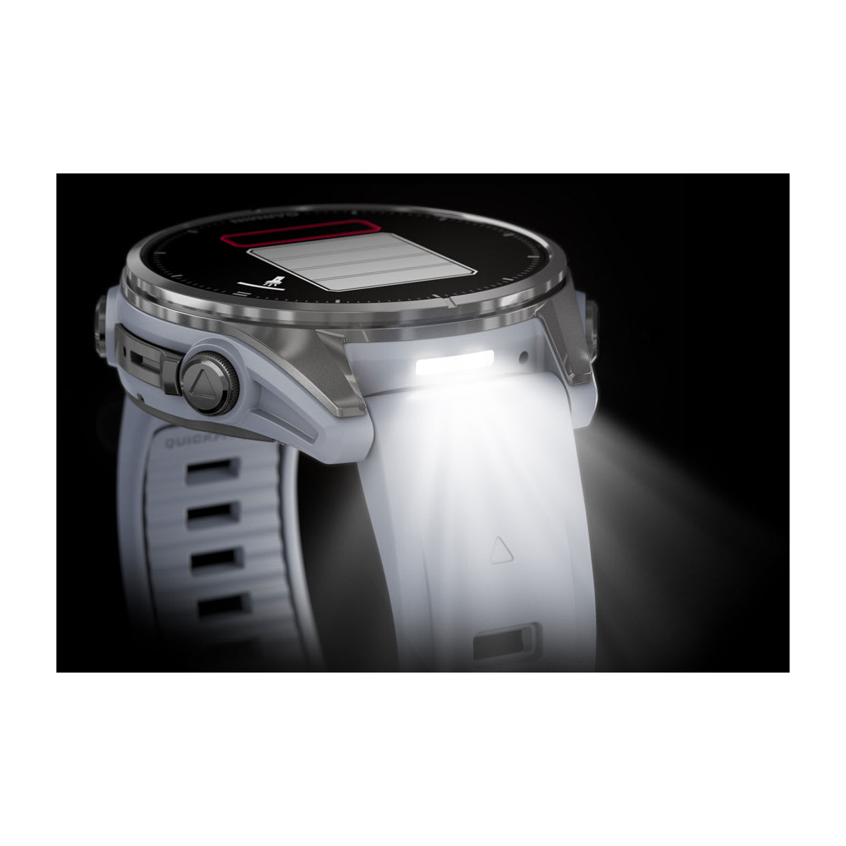 fēnix® 8 – 43 mm, AMOLED Silver with Whitestone Silicone Band