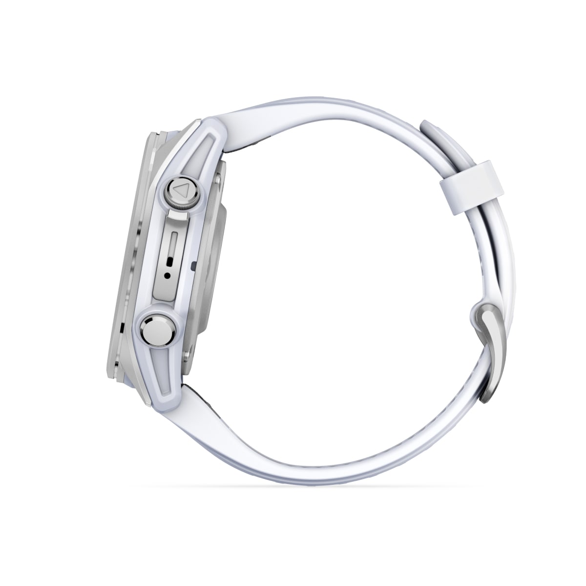fēnix® 8 – 43 mm, AMOLED Silver with Whitestone Silicone Band