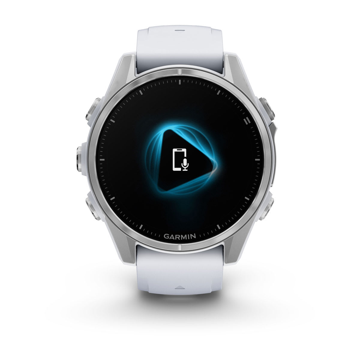 fēnix® 8 – 43 mm, AMOLED Silver with Whitestone Silicone Band