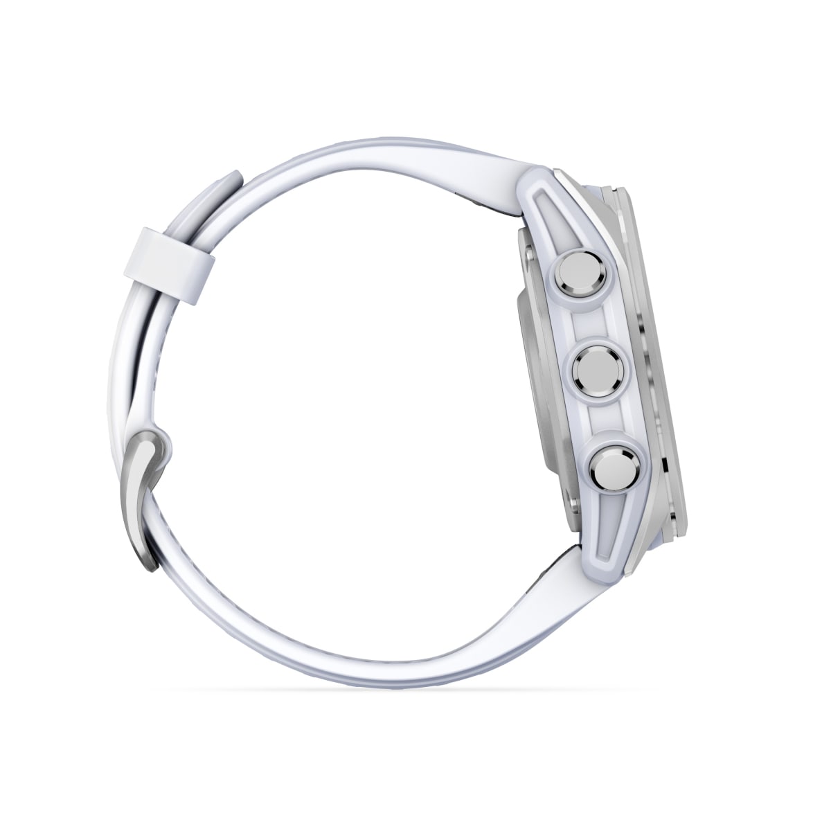 fēnix® 8 – 43 mm, AMOLED Silver with Whitestone Silicone Band
