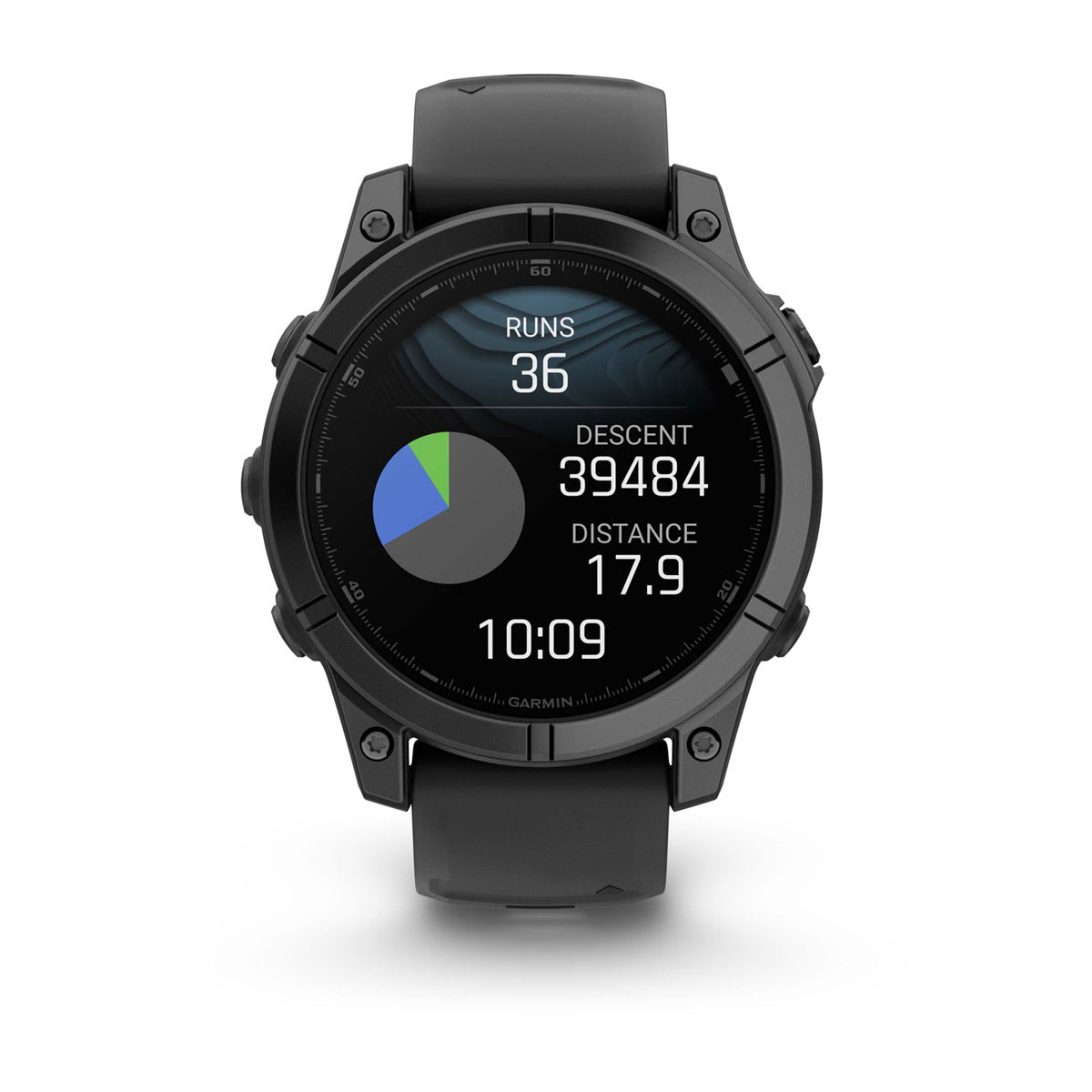 fēnix® E – 47 mm, AMOLED Slate Gray Steel with Black Silicone Band