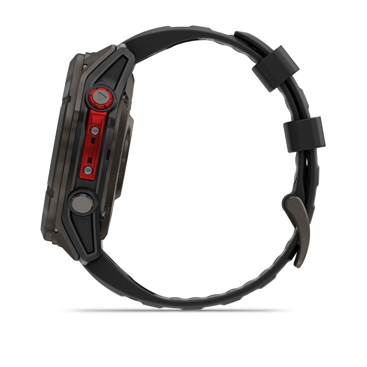 fēnix® 8 Pro – 51 mm, MicroLED Sapphire, Carbon Gray DLC Titanium with Black/Pebble Gray Silicone Band